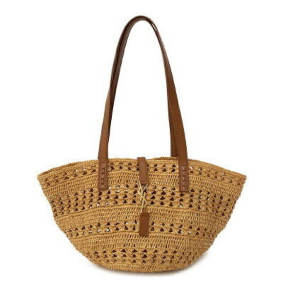 SAINT LAURENT PARIS Pannier Crochet Tote Bag - Picture 1 of 8